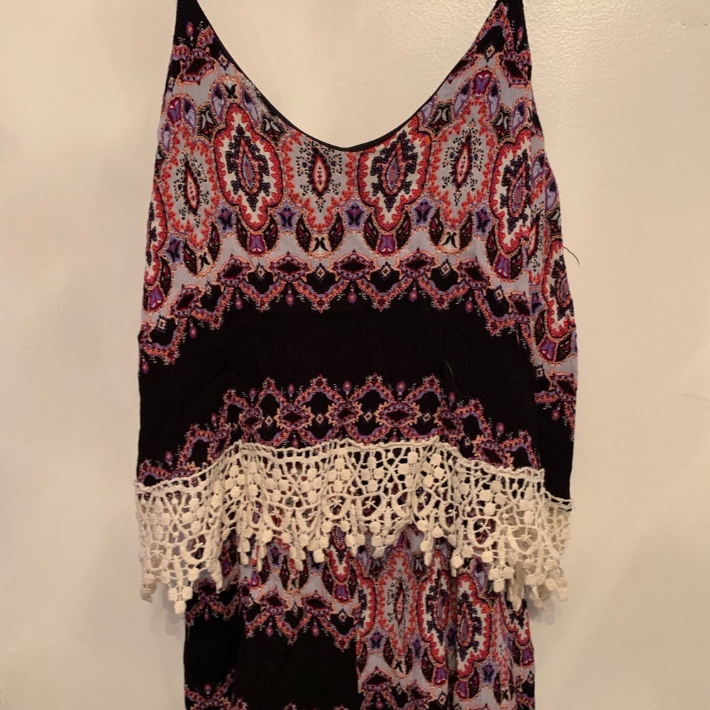 Black lace romper
